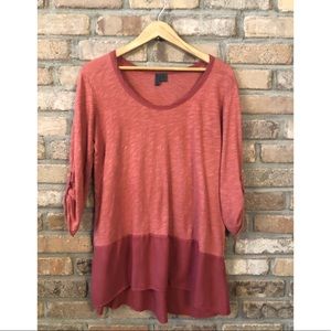 Left of Center for ANTHROPOLOGY Rose Tunic